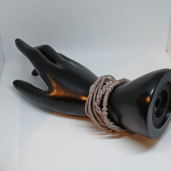 NWOT Set of 4 Brown Adjustable Braided String Bracelets Jewelry Accessories #13 - Picture 3 of 10